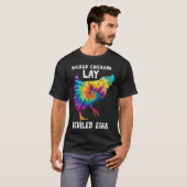 T-shirt Élevage de poulets de poule piqué OEufs dévités Fe (Devant entier)