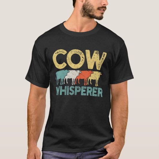 T-shirt Élevage de vaches Rétro (Devant)