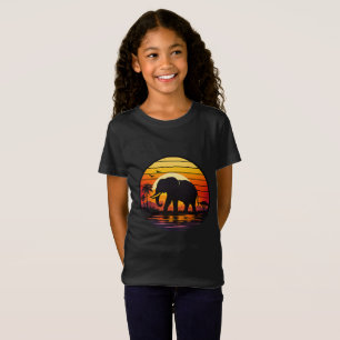 T-Shirt Élévant silhouette coucher de soleil rétro