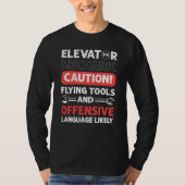 T-shirt Elevator Assembler Elevator Mechanic Elevators (Devant)
