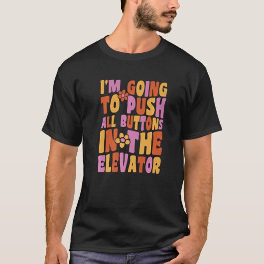 T-shirt Elevator Button Elevator Inspector Mechanic Instal (Devant)