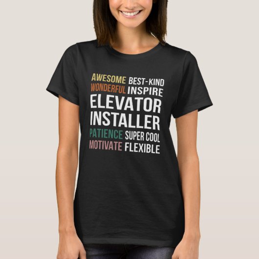 T-shirt Elevator Installer Appreciation (Devant)