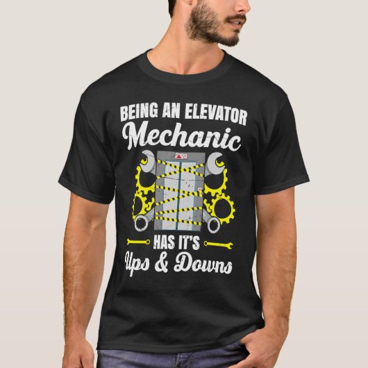 T-shirt Elevator Mechanic Elevator Technician Repairmen Ma (Devant)