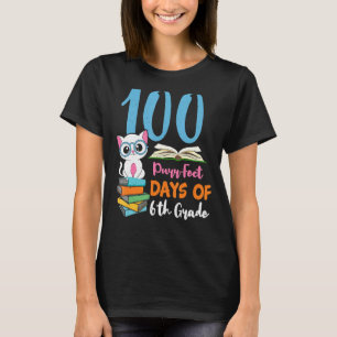 T-shirt Élève 6e année 100e jours Chat Kitten 100 jours O