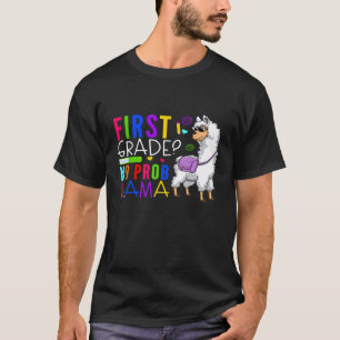 T-shirt Élève de 1re année sans problème Équipe lama 1re a
