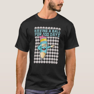 T-shirt Élève De Baseball 100ème Jour Ont Ball Pendant 100