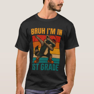 T-shirt Élève de première année Raton laveur qui fait le d