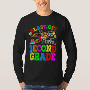 T-shirt Élève de rentrée scolaire décollant en 2e année