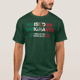 T-shirt Élevé par des immigrants Fierté américaine mexicai