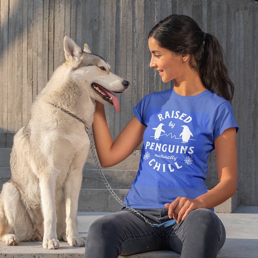 T-shirt Élevé par les pingouins naturellement froid