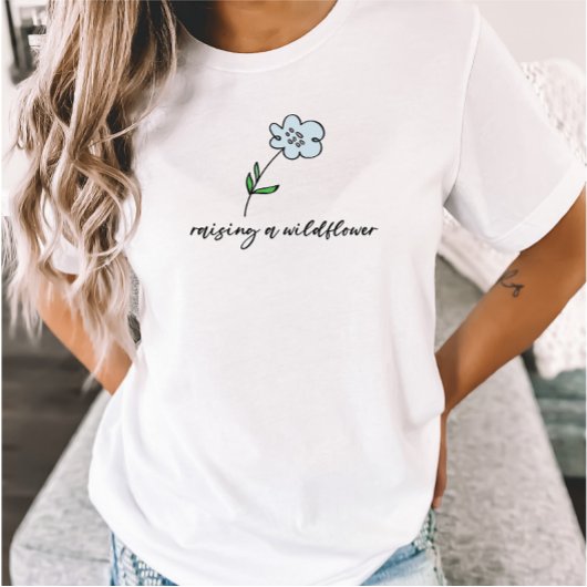 T-shirt Élever la maman Fleur sauvage Floral Mère d'une