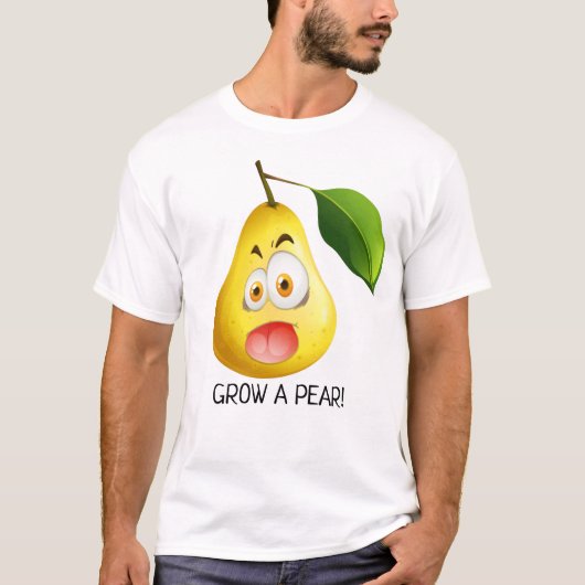 T-shirt Élever une poire, poire jaune (Devant)