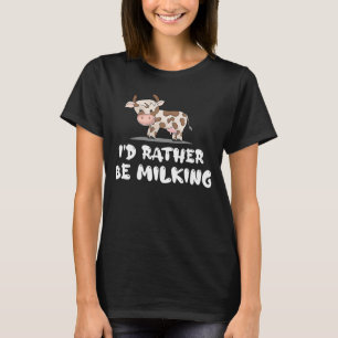 T-shirt éleveur de bovins de lait animal mûr vache