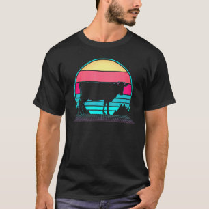 T-shirt Éleveur de bovins laitiers Cow Fermier Ferme Rétro