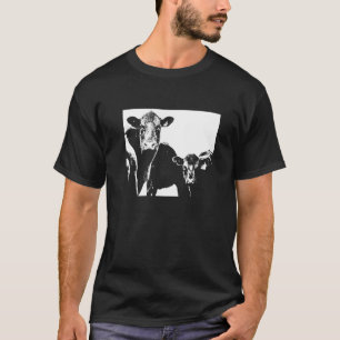 T-shirt Éleveur de bovins vaches laitières animal distre v
