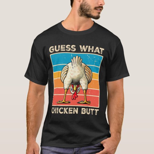 T-shirt Éleveur de poulet drôle d'élevage Devinez quoi pou (Devant)