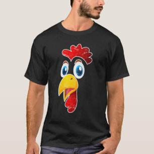 T-shirt Éleveur de poulets Propriétaire de poulets Visage