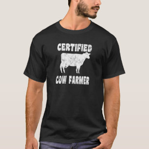 T-shirt Éleveur de vaches certifié vache pour l'élevage
