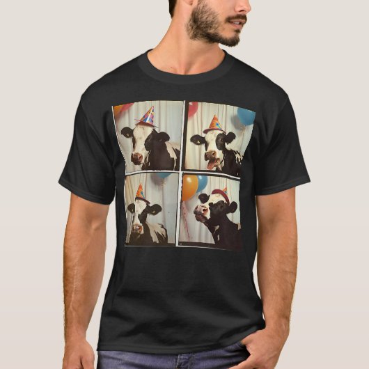 T-shirt Éleveur de vaches laitières Vache selfie animaux d (Devant)
