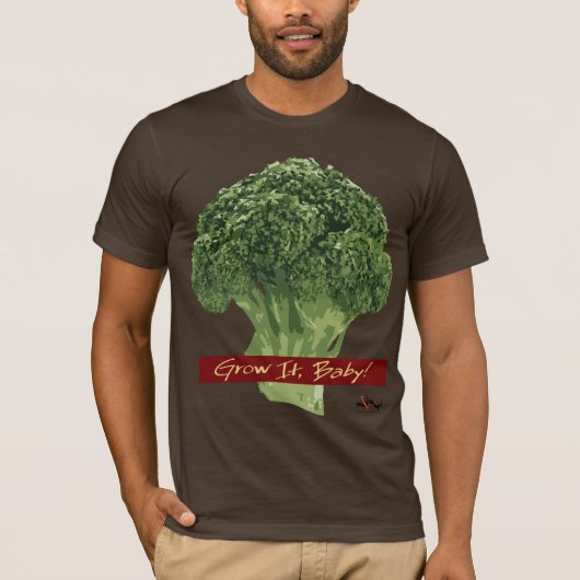 T-shirt Élevez-le bébé ! - Pièce en t de brocoli (Devant)