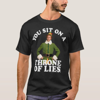 T-shirt Elf, Assis Sur Un Trône De Mensonges