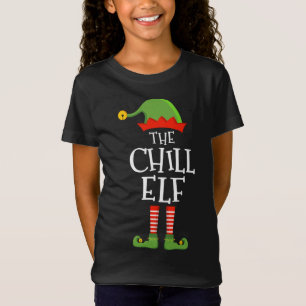 T-Shirt elf chill drôle noël assorties famille paja