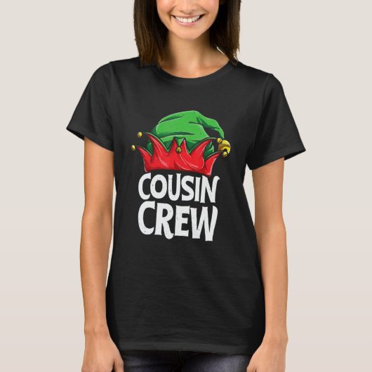 T-shirt Elf Cousin Crew Christmas Squad Family Matching Pa (Devant)