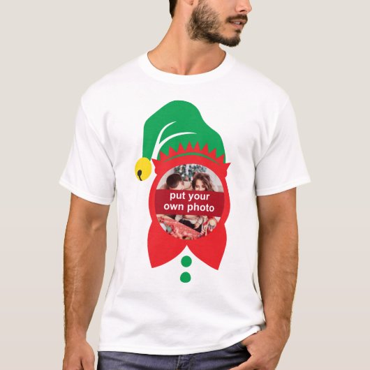 T-shirt elf de Noël personnalisé (Devant)