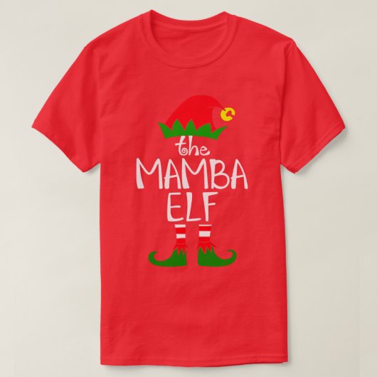 T-shirt Elf Dit Le Groupe Familial Mamba Elf Matching Chr (Design devant)