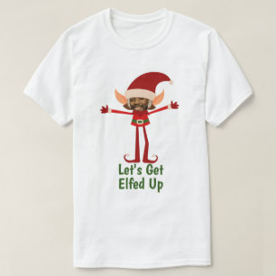 T-shirt Elf Elfed Up Christmas Photo Tête encadrée