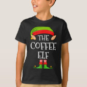 T-shirt Elf Family Christmas Coffee Elf Sweater Matching C (Devant)
