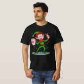 T-shirt Elf Fuel – Lutrin de café mignon de lutin de Noël  (Devant entier)