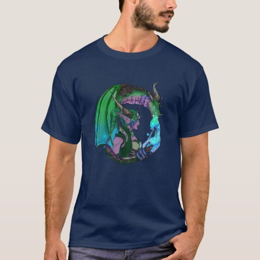 T-shirt Elf Green Dragon (Devant)