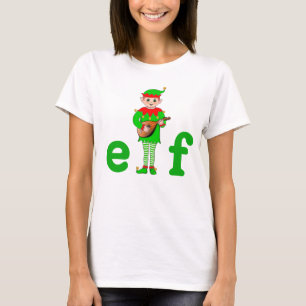 T-shirt Elf musical de Noël moderne