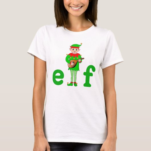 T-shirt Elf musical de Noël moderne (Devant)