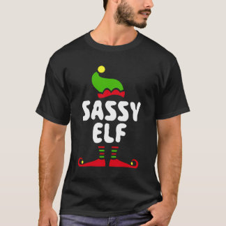 T-shirt Elf Sassy Correspondant Costume de Noël Ch