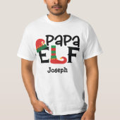 T-shirt Elf Shoe Papa Elf Ajouter Un Nom Personnalisé T-Sh (Devant)