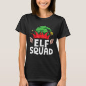 T-shirt Elf Squad Noël Amusant Elfes Famille Correspondant (Devant)