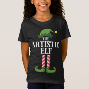 T-Shirt Elfe Artistique Jumelage Famille de Noël Art E