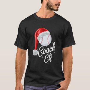 T-shirt Elfe de baseball de Noël pour les entraîneurs de b