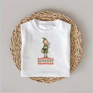T-shirt Elfe de dessin animé rétro rennes souhaits ironiqu
