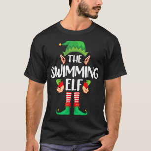 T-shirt Elfe de natation Famille jumelée Groupe Noël