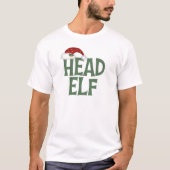 T-shirt elfe de Noël amusant (Devant)