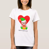 T-shirt Elfe et Coeur mignon avec des mots motivants (Devant)