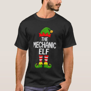 T-shirt Elfe Mécanicien Noël Équipe de Noël Elf Famille Co