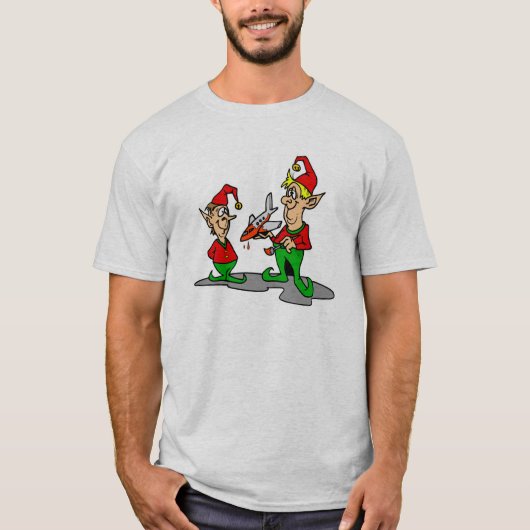 T-shirt elfes peignant l'avion (Devant)