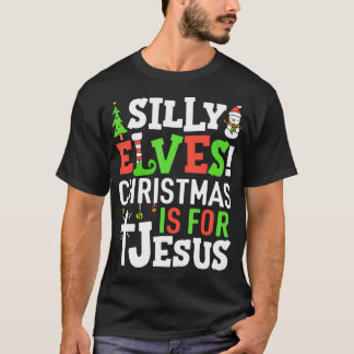 T-shirt Elfes Silencieux Noël Est Pour Jésus Matching Fami