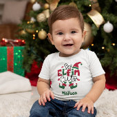T-shirt Elfin Cute Nom Personnalisé Elf Christmas