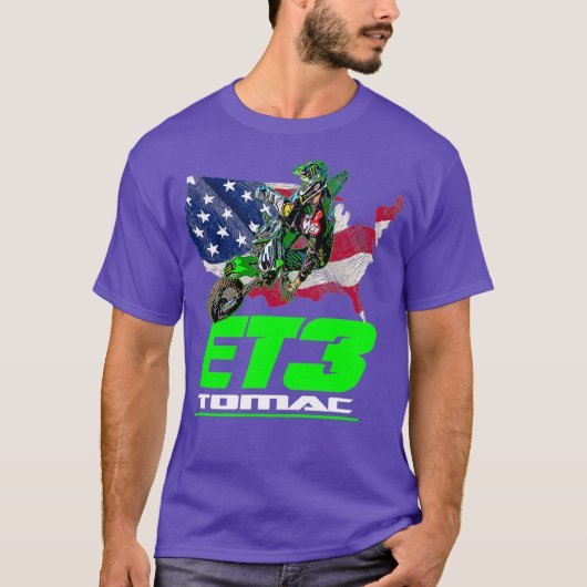 T-SHIRT ELI ET3 TOMAC USA FLAG 450SX MOTOCROSS ET1 (Devant)