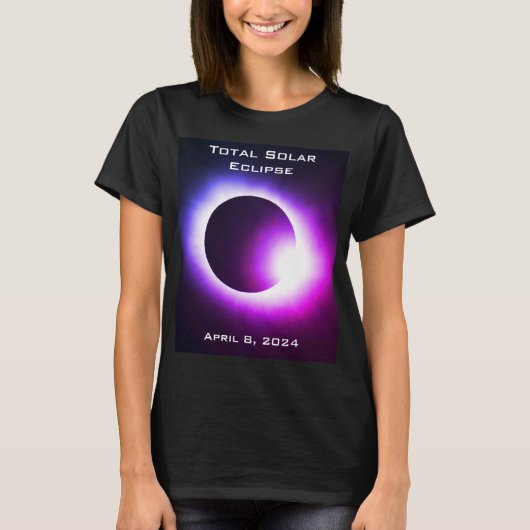 T-shirt Élipse solaire totale 8 avril 2024 (Devant)